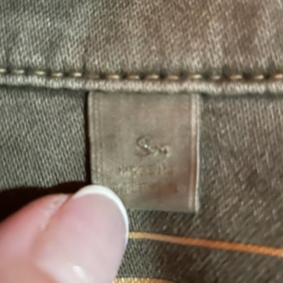 MICHAEL KORS Military Green Jean Jacket - S - Picture 11 of 12